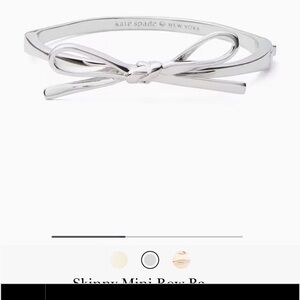 Kate Spade elegant Silver Bow Bracelet